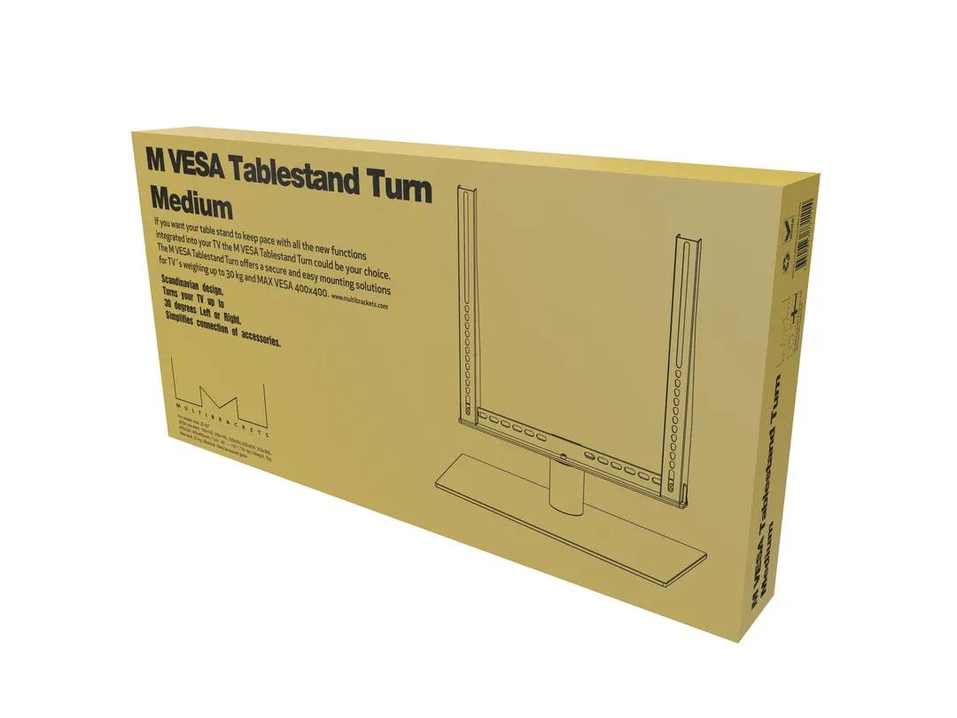 MB VESA Tablestand Turn Black Medium MAX 400x400 32-42inch 30kg (Depending on VESA holes)