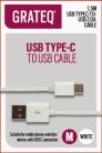 Grateq USB-A - USB-C - cable, 1.5m, White