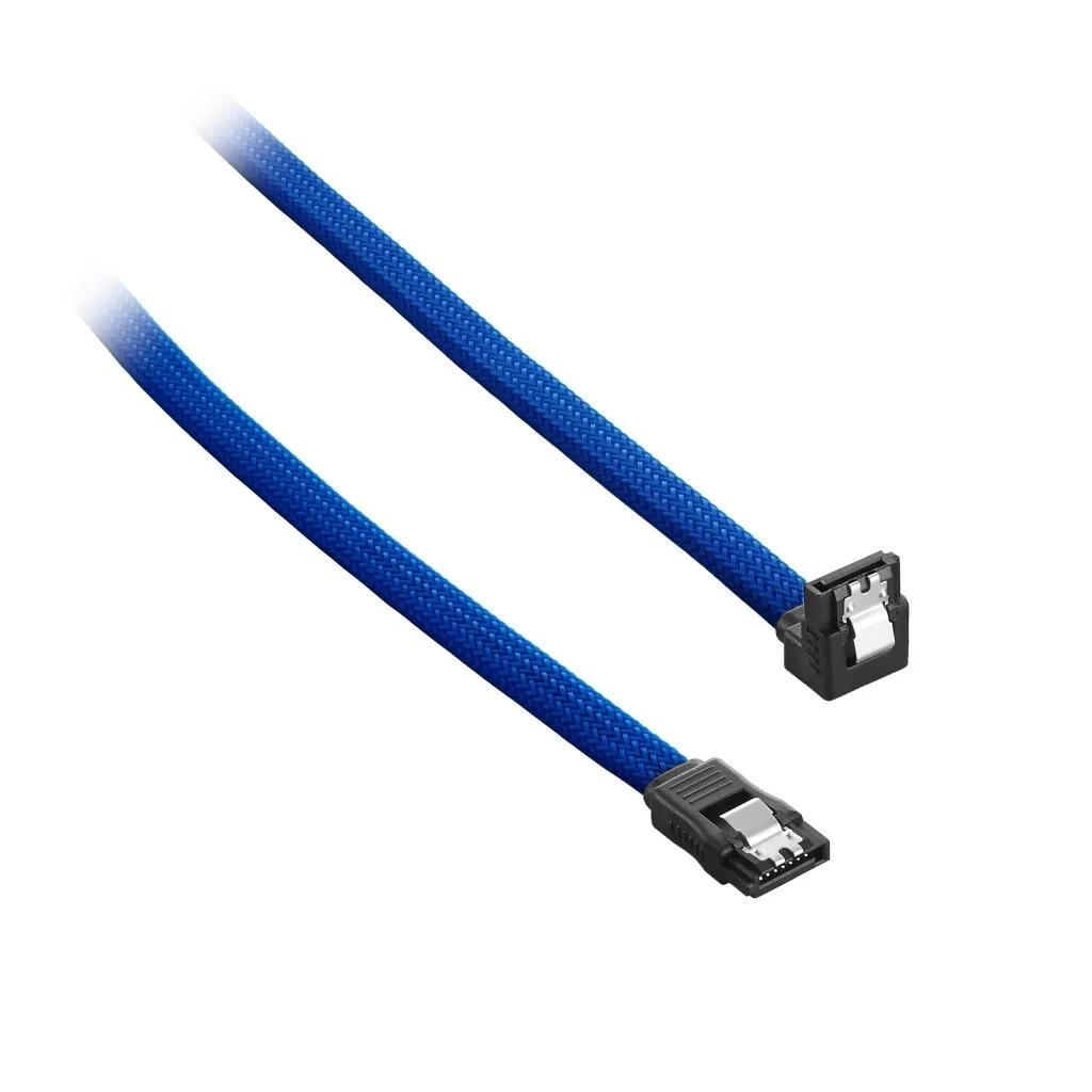 CableMod ModMesh Right Angle SATA 3 Cable 30cm - blue