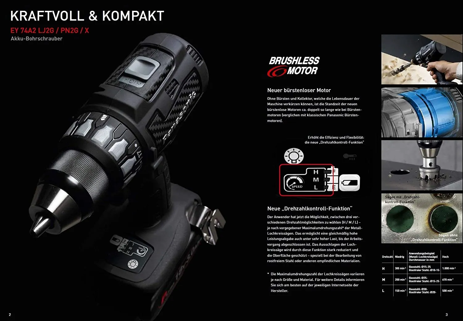 Panasonic EY74A2LJ2G32 - cordless drill
