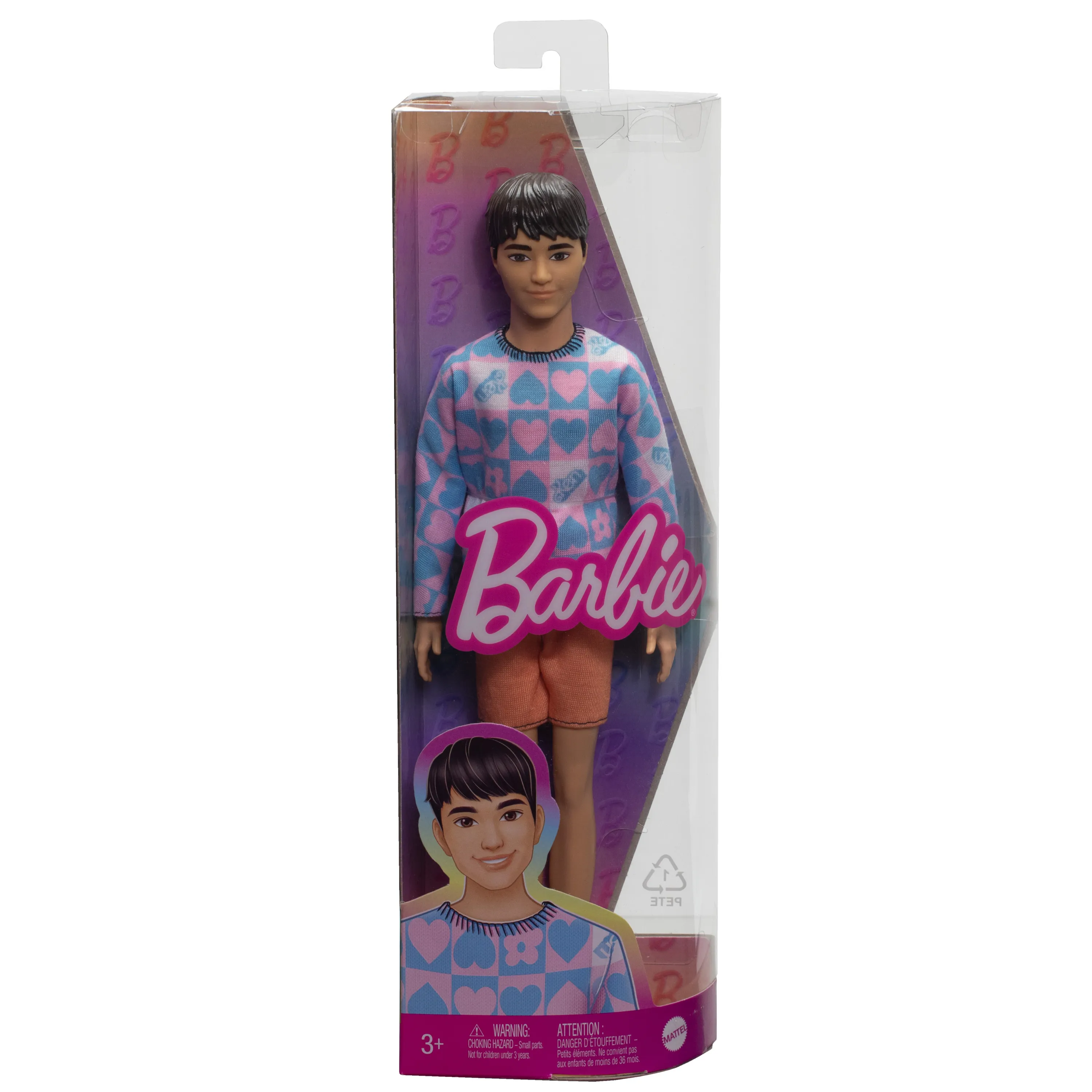 Mattel Barbie Fashionistas Ken doll with blue and pink sweater