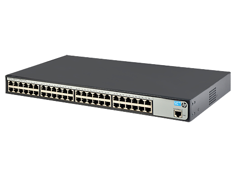 HPE Office Connect 1620-48G Switch (JG914A) smart web browser managed switch with 48x RJ-45 autosensing 10/100/1000 ports. Supports VLANs, QoS, and IGMP snoopin