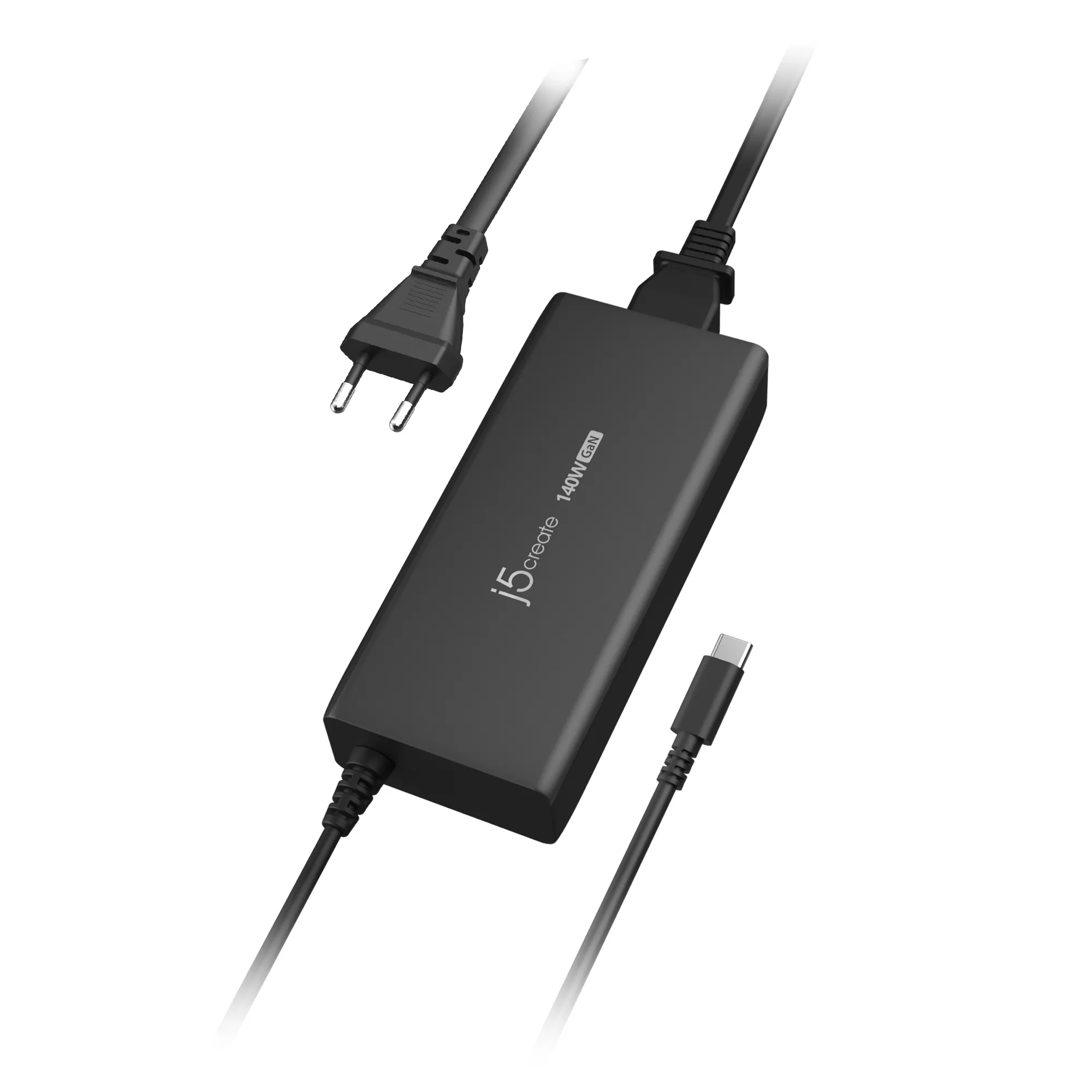 J5 Create JUP17140-EN 140W GaN Power Delivery 3.1 USB-C - V&auml;ggladdare, Svart