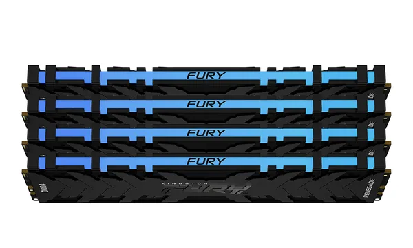 Kingston Fury Renegade RGB 64 GB (4 x 16 GB) DDR4 3200MHz, CL16 - minne, Svart Kingston Fury Renegade RGB 64 GB (4 x 16 GB) DDR4 3200MHz, CL16 - minne, Svart