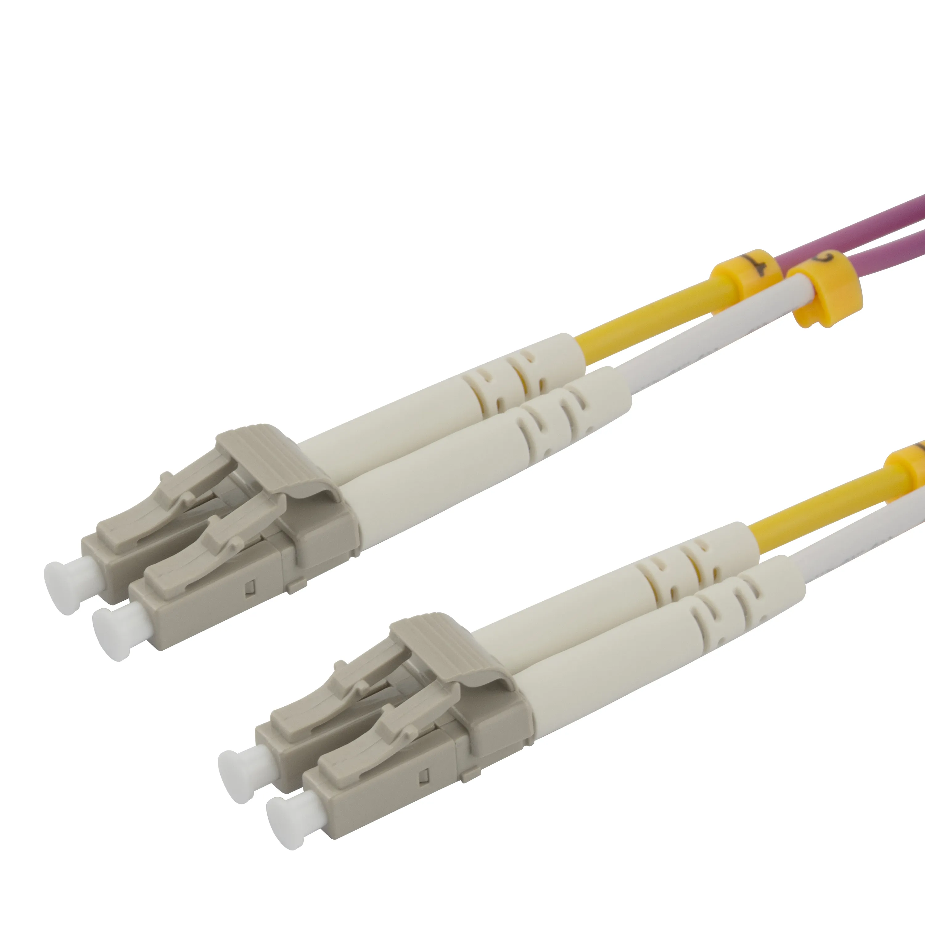 Deltaco OM4 LSZH LC-LC 1.5m fiberkabel, rosa