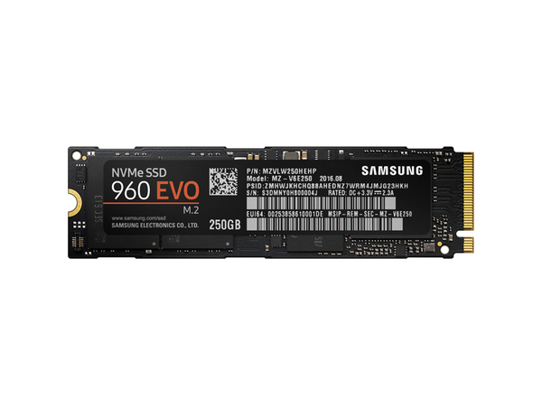 Samsung 250GB 960 EVO, PCI Express 3.0, 3200/1500 MB/s - SSD