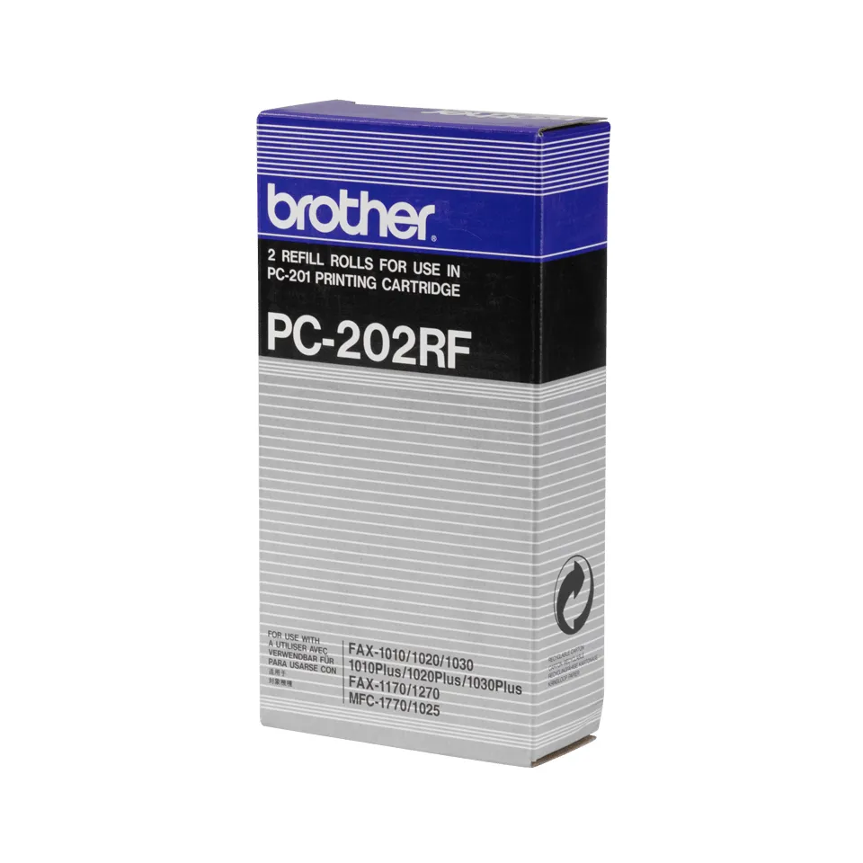 Brother PC-202RF ribbon cartridge, Black, 2 pcs