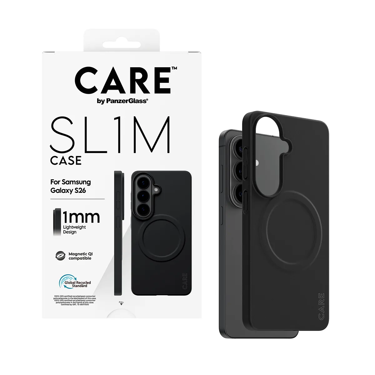 PanzerGlass CARE SL1M Case for Galaxy S26, Black