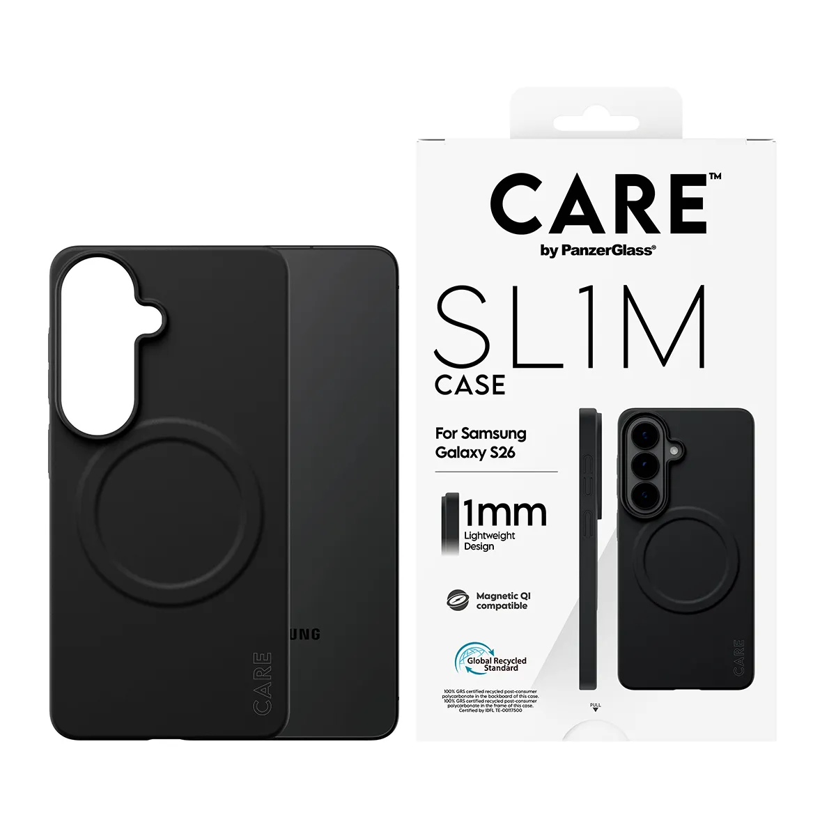 PanzerGlass CARE SL1M Case for Galaxy S26, Black