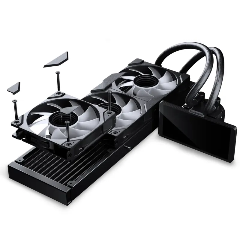 Phanteks Glacier One 360M25G2 360 mm All-in-One Liquid Processor Cooler with 6-inch LCD - Black
