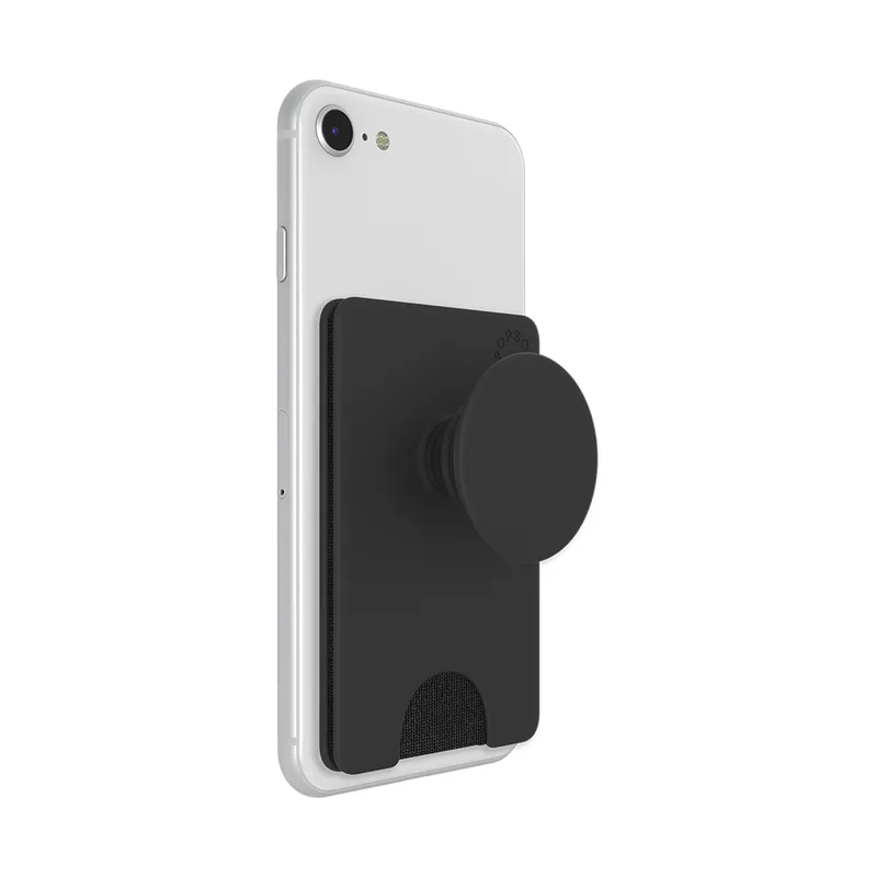 POPSOCKETS Wallet Black Avtagbar Mobil Pl&aring;nbok PopWallet+