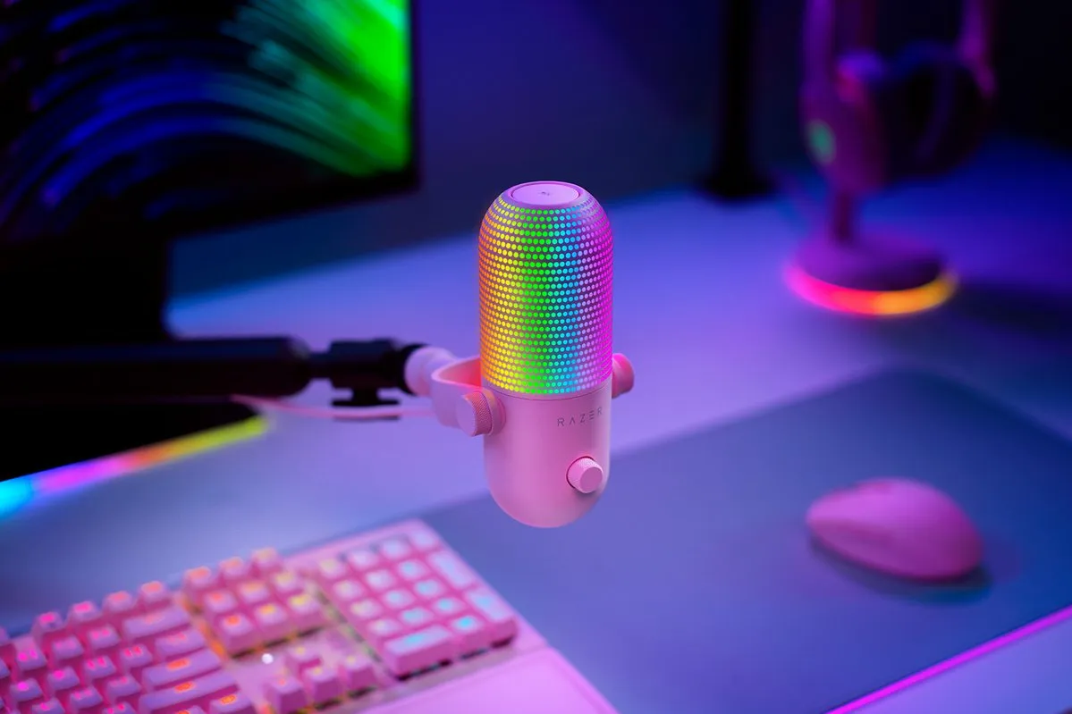 Razer Seiren V3 Chroma, USB, Condenser Microphone, Quartz Pink