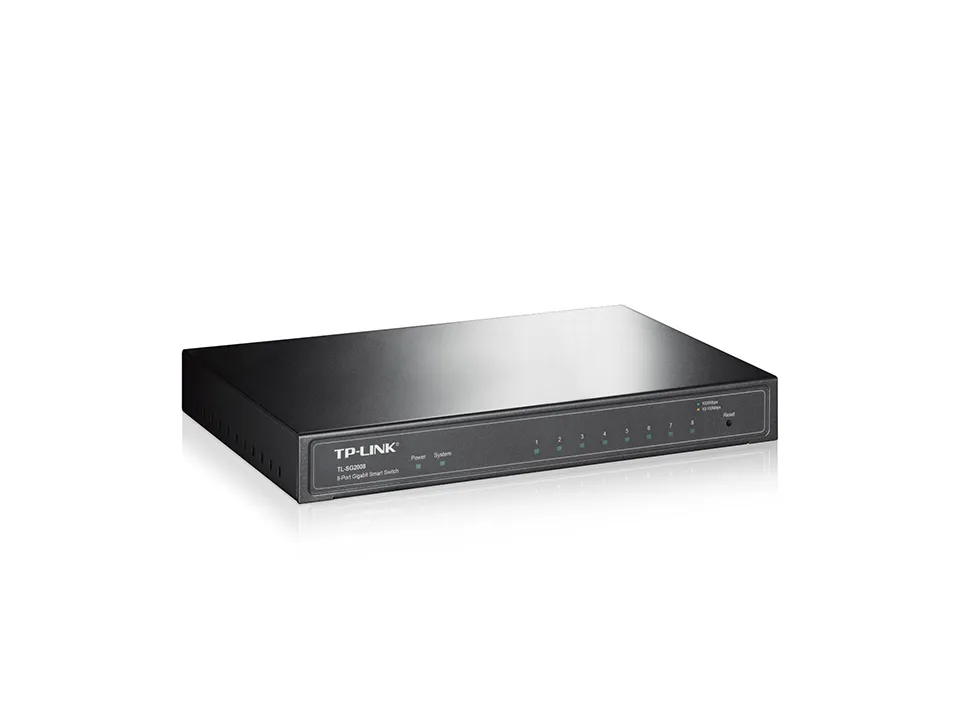 TP-LINK Nätverksswitch  8x10/100/1000Mbps RJ45, VLAN, QoS, IGMP,