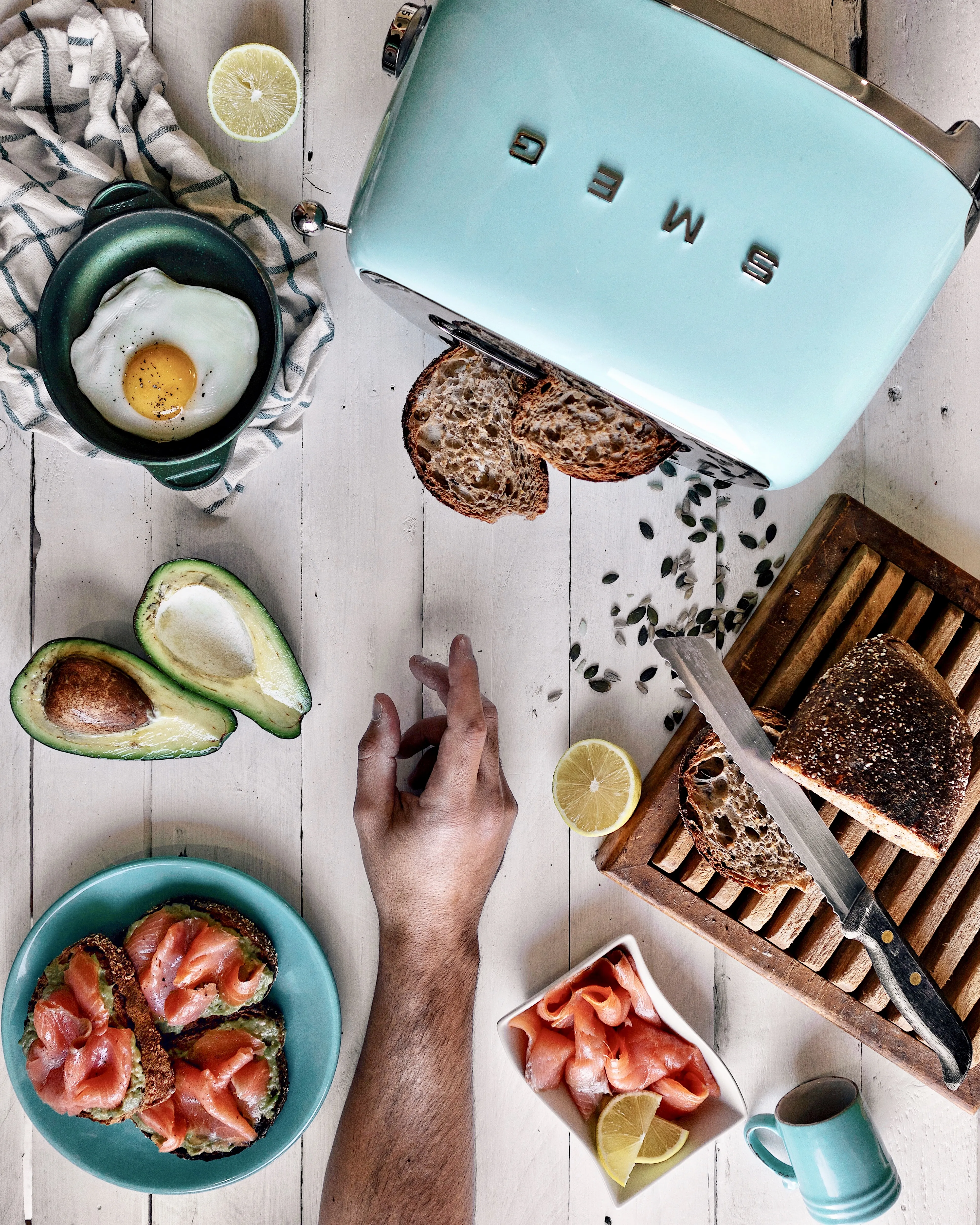 Smeg TSF01PBEU - brödrost, 2 brödskivor, Pastellblått