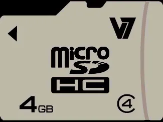 V7 4GB - microSDHC +SD Adapter
