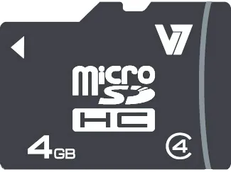 V7 4GB - microSDHC +SD Adapter