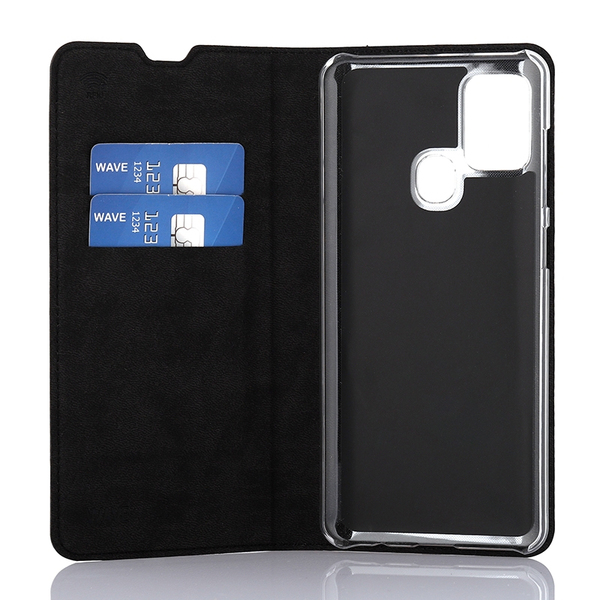 Wave Book Case, Galaxy A21s - case, Black