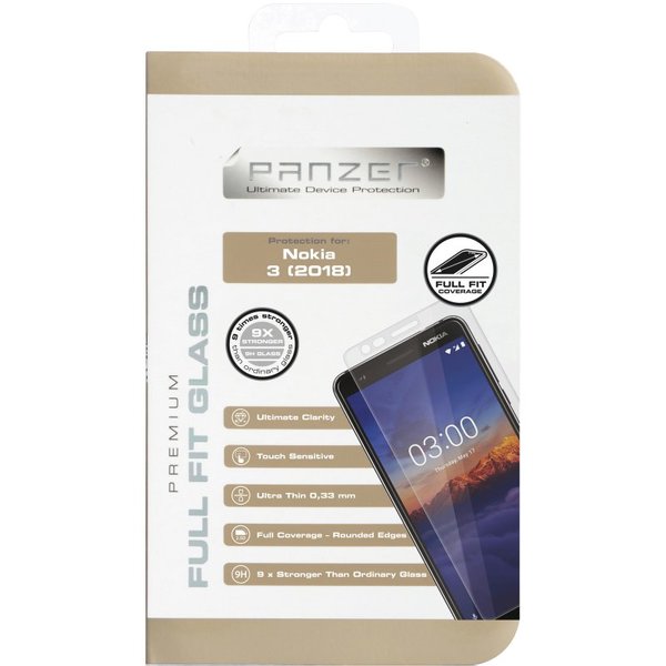 Panzer Nokia 3.1, Full-Fit Glass, Transparent