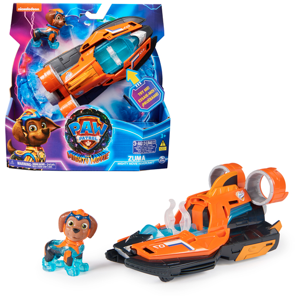 Spin Master Paw Patrol Mighty Movie - Basic vehicle from Zuma with puppy figure, toy vehicle