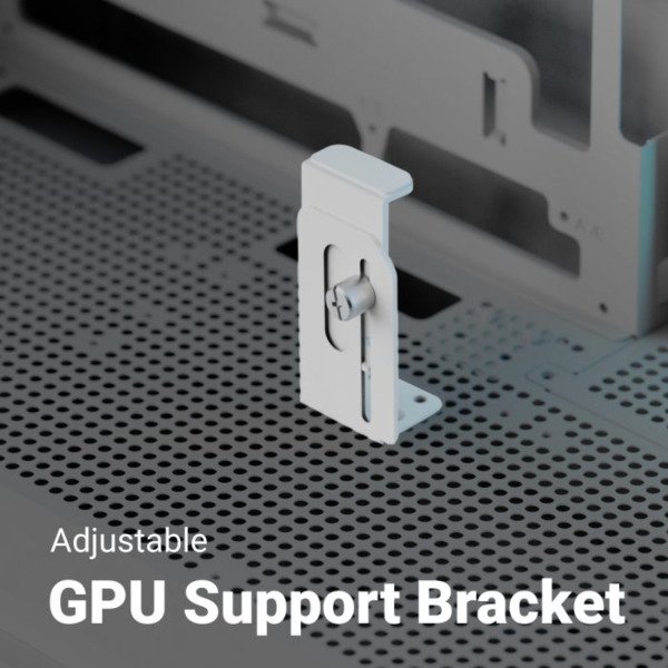 AeroCool P500B Digi Midi-Tower Case with window and RGB lighting, White