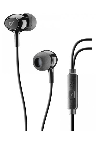 CELLULARLINE Black In-Ear Earphones With Microphone