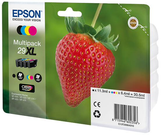 EPSON Multipack Fraise Ink Claria Home Black Cyan Magenta Jaune XL