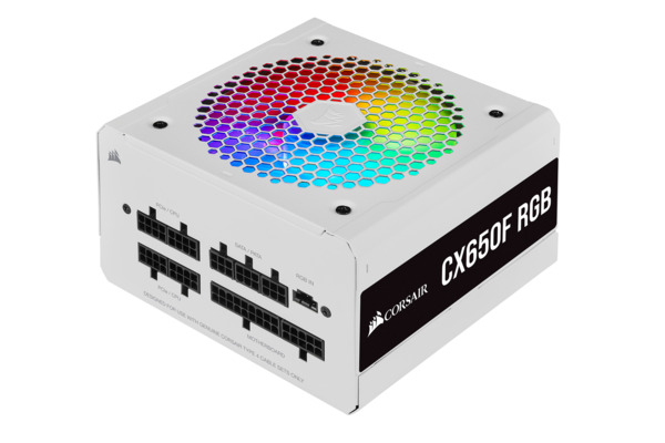 Corsair CX Series RGB White CX650F 650W - PSU, 80 Plus Bronze