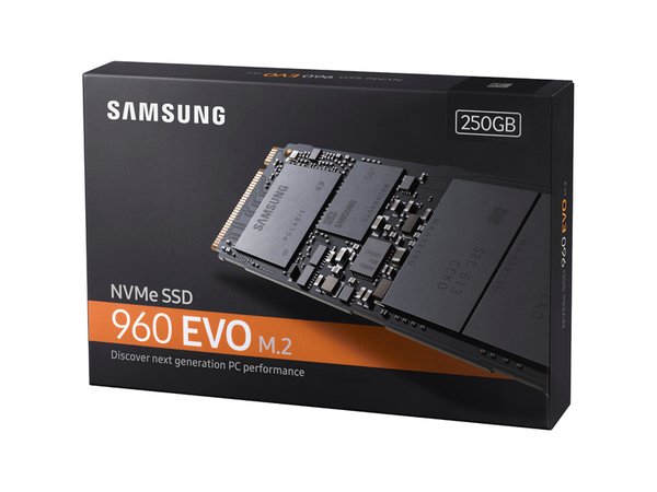 Samsung 250GB 960 EVO, PCI Express 3.0, 3200/1500 MB/s -SSD-levy