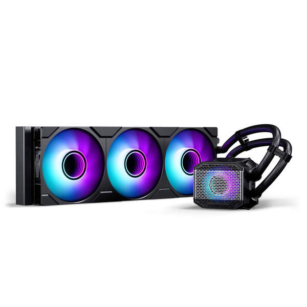 Phanteks Glacier One 360M25G2 360 mm All-in-One Liquid Processor Cooler with 6-inch LCD - Black