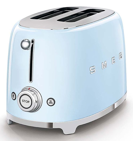 Smeg TSF01PBEU - br&ouml;drost, 2 br&ouml;dskivor, Pastellbl&aring;tt