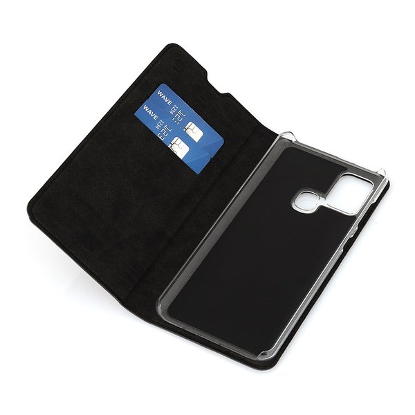 Wave Book Case, Galaxy A21s - case, Black