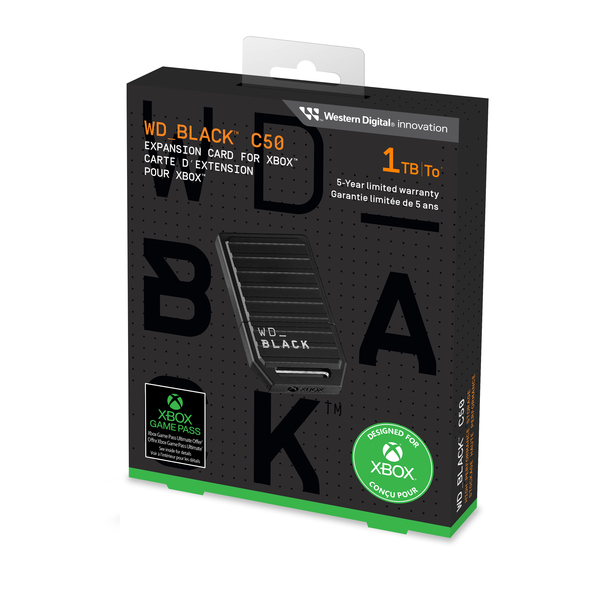 WD Black C50 Xbox Expansion Card 1 TB - extern SSD, Svart