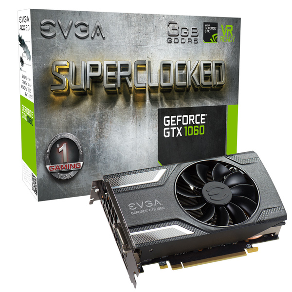 EVGA GeForce GTX 1060 SC Gaming 3GB -n&auml;yt&ouml;nohjain