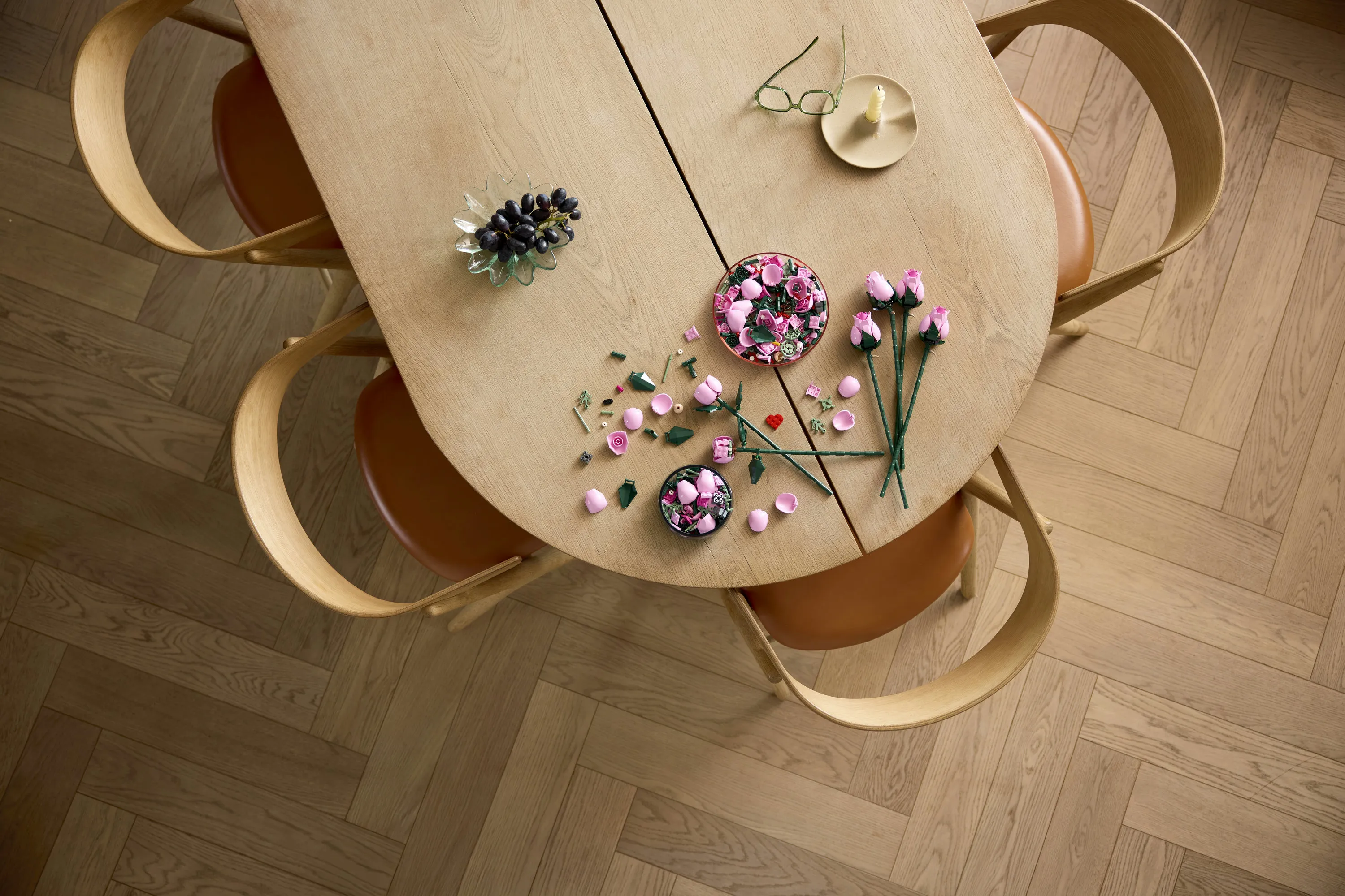 LEGO Botanicals Vaaleanpunainen ruusukimppu 10374