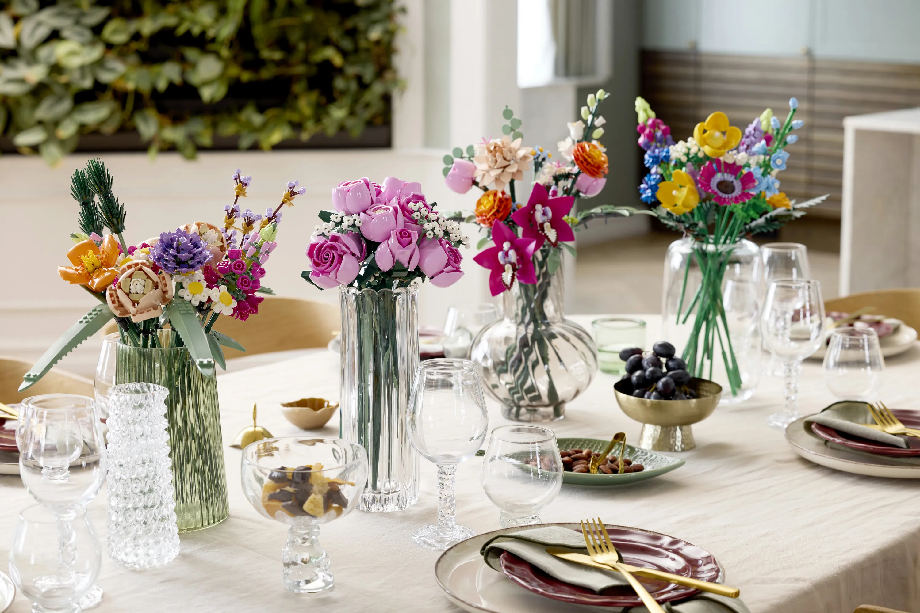 LEGO Botanicals Vaaleanpunainen ruusukimppu 10374