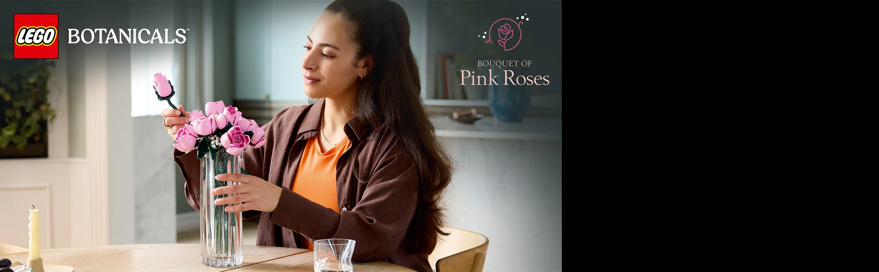 LEGO Botanicals Vaaleanpunainen ruusukimppu 10374