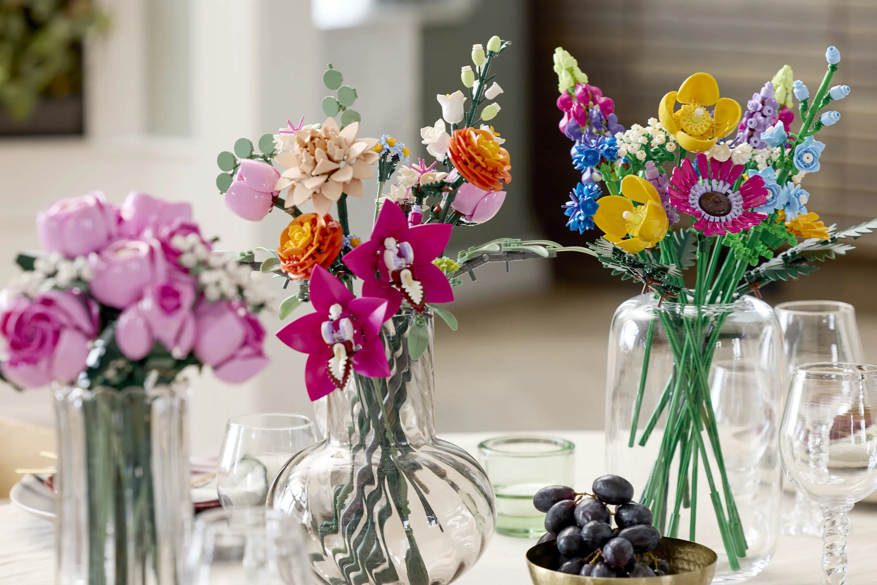 LEGO Botanicals Vaaleanpunainen ruusukimppu 10374