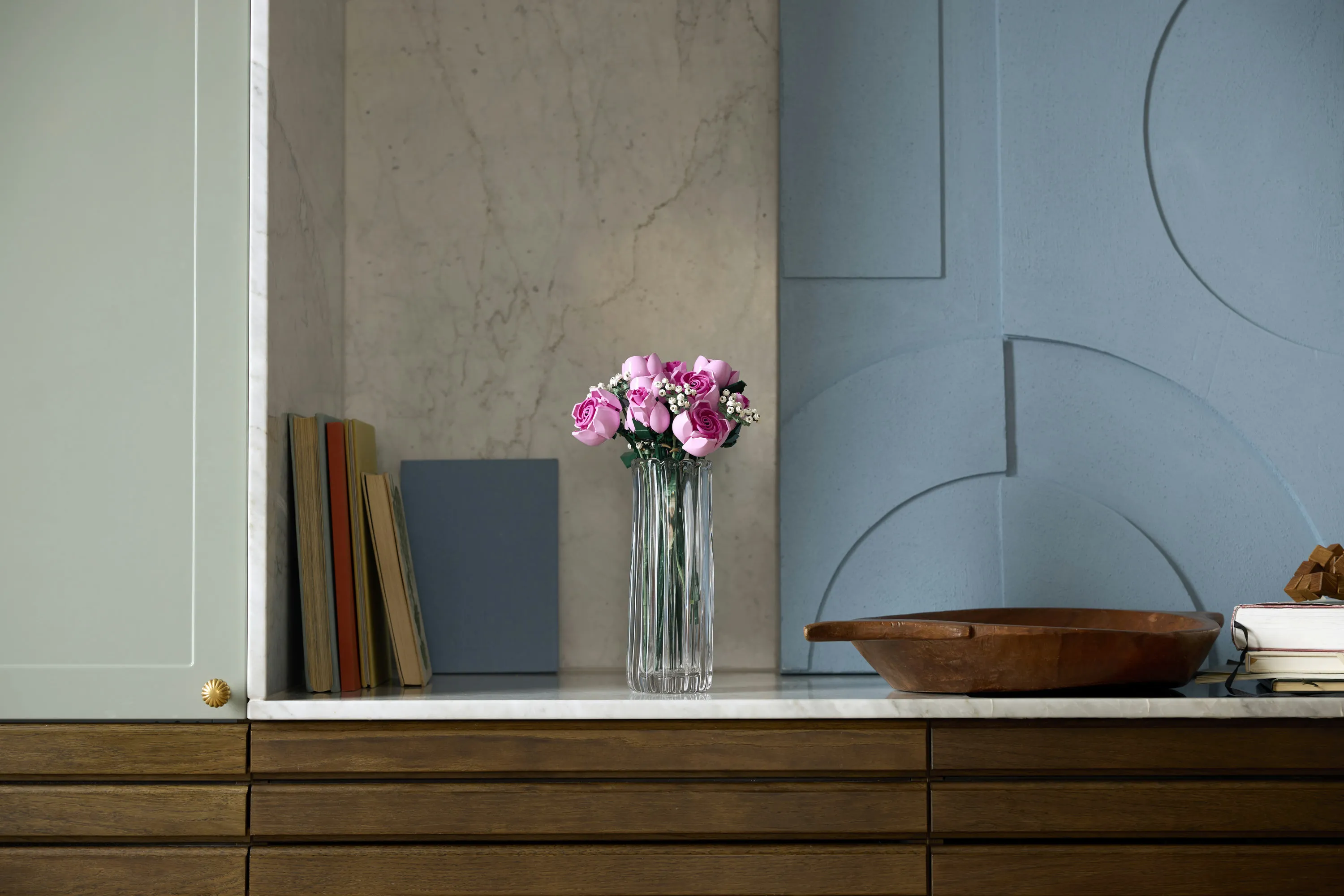 LEGO Botanicals Vaaleanpunainen ruusukimppu 10374