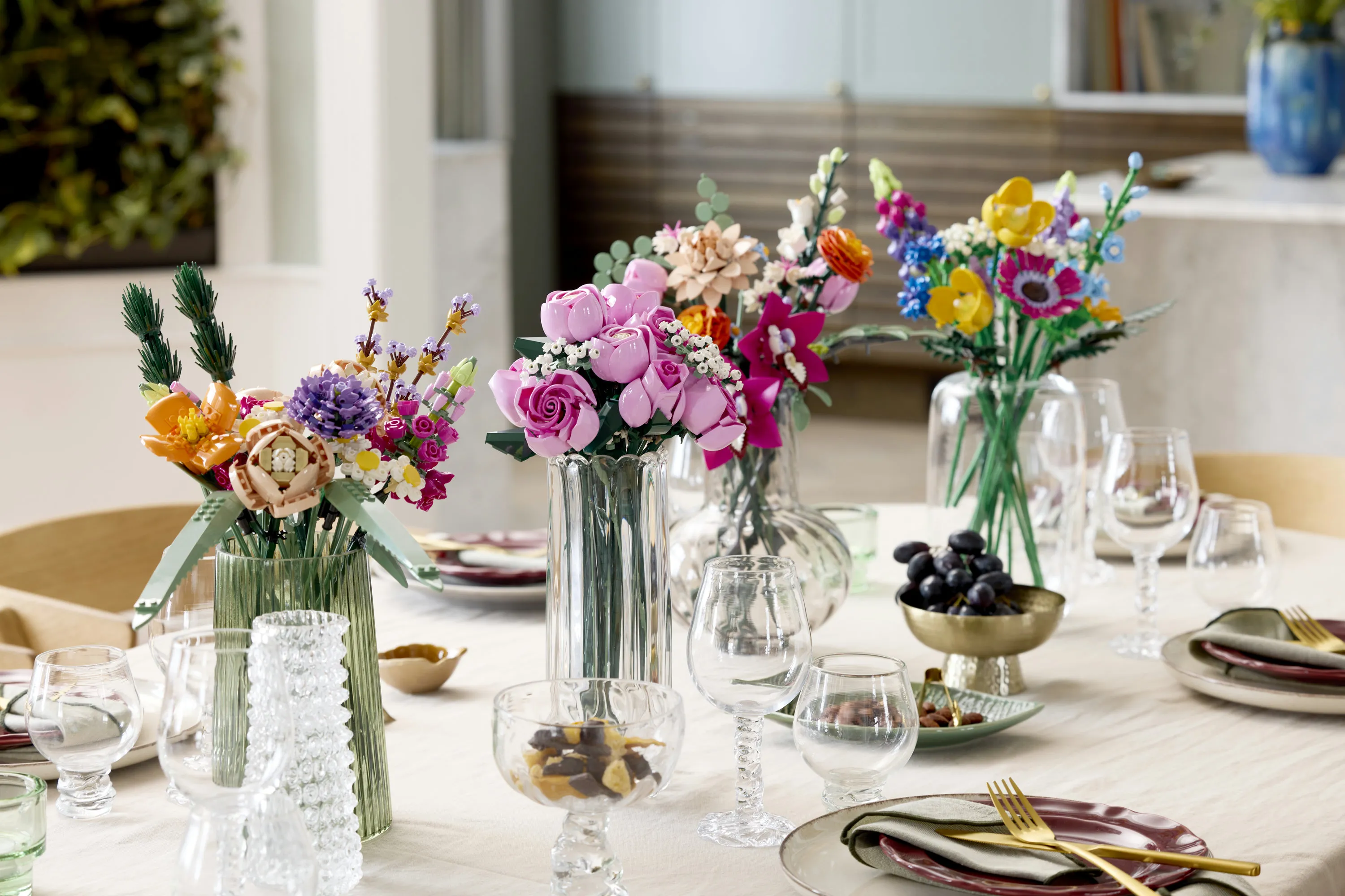 LEGO Botanicals Vaaleanpunainen ruusukimppu 10374