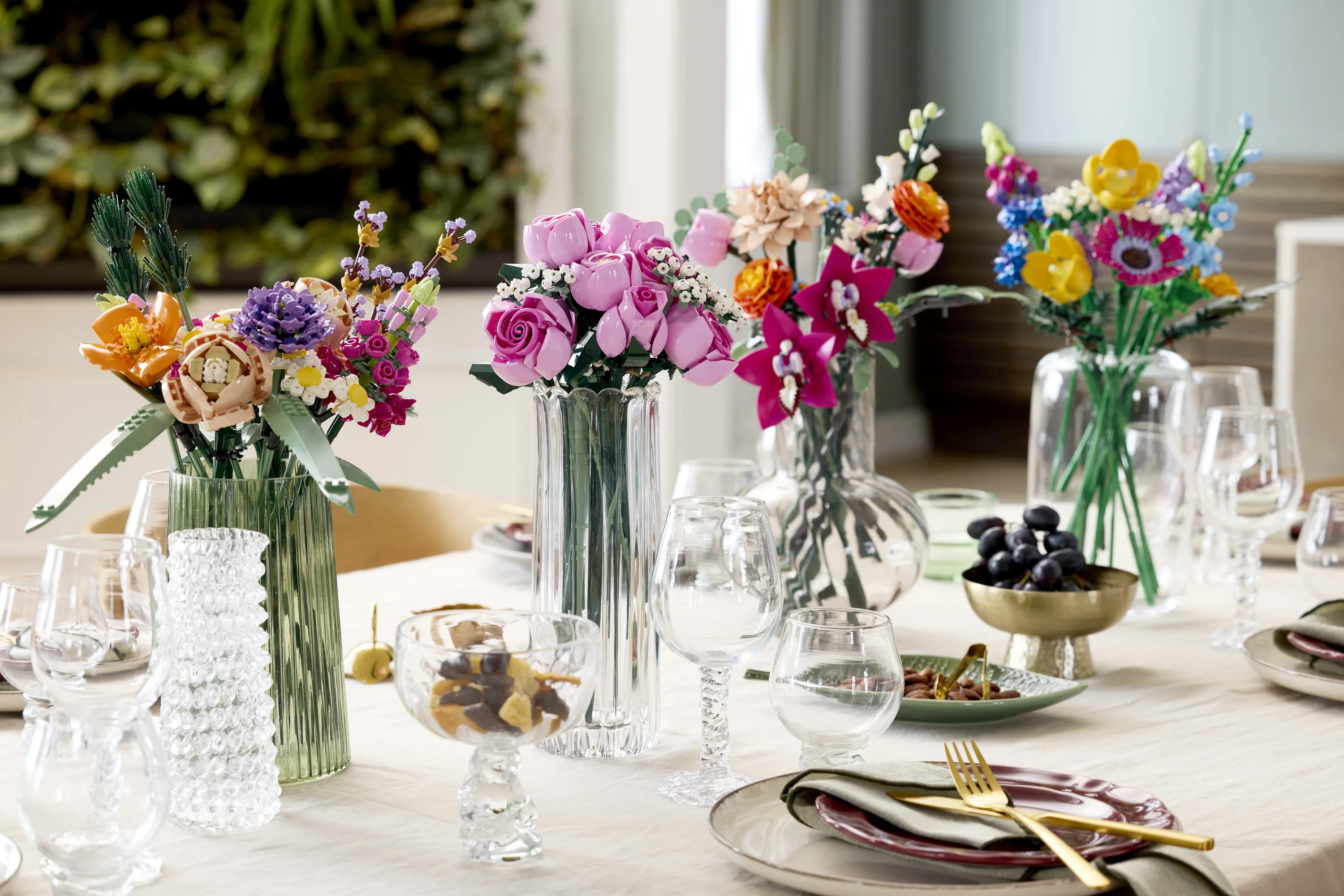 LEGO Botanicals Vaaleanpunainen ruusukimppu 10374