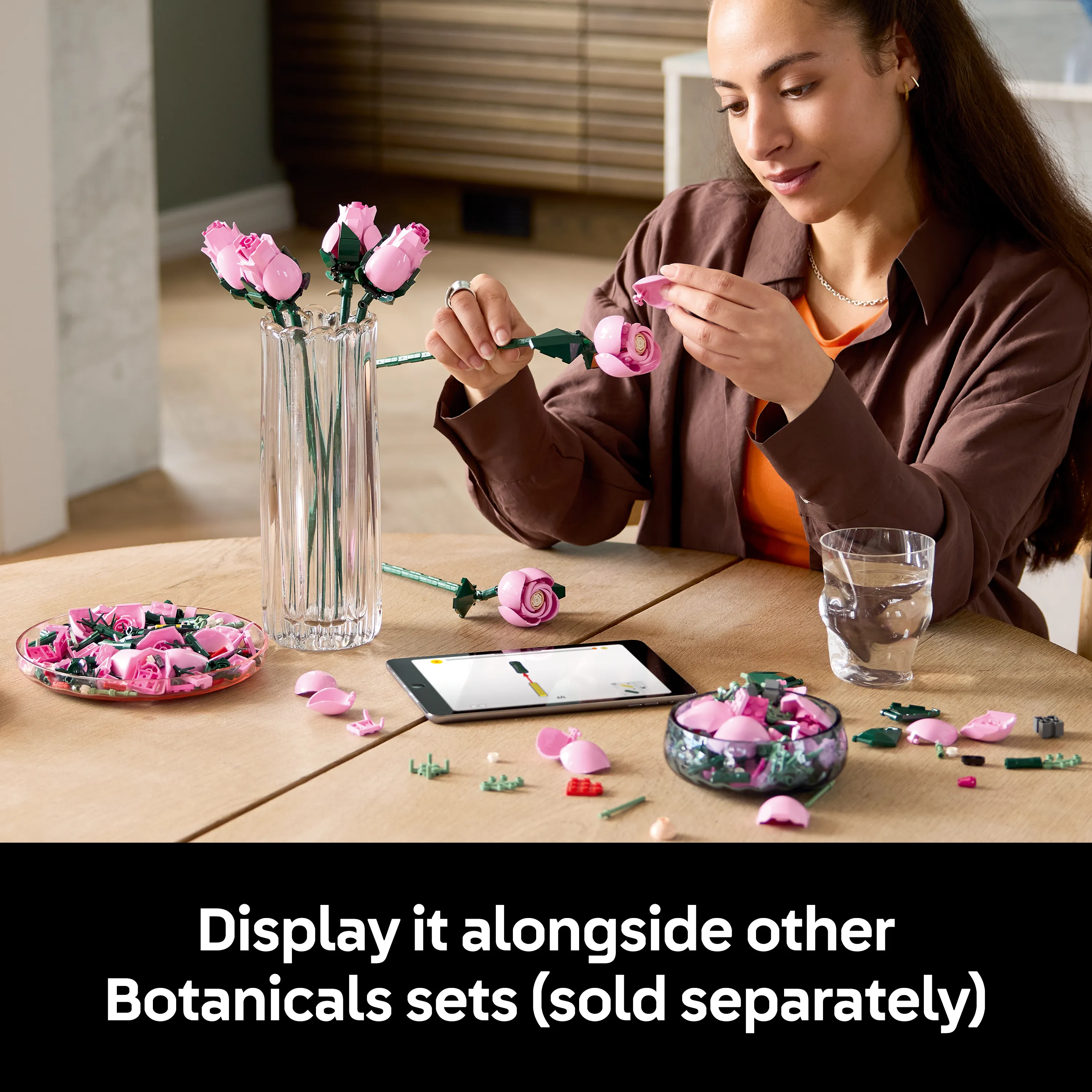 LEGO Botanicals Vaaleanpunainen ruusukimppu 10374