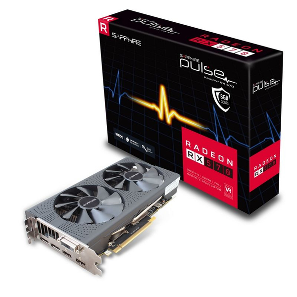 Sapphire Pulse AMD RX 570 8GB, -n&auml;yt&ouml;nohjain