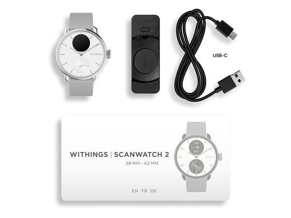 Withings ScanWatch 2 38mm Smartwatch, White