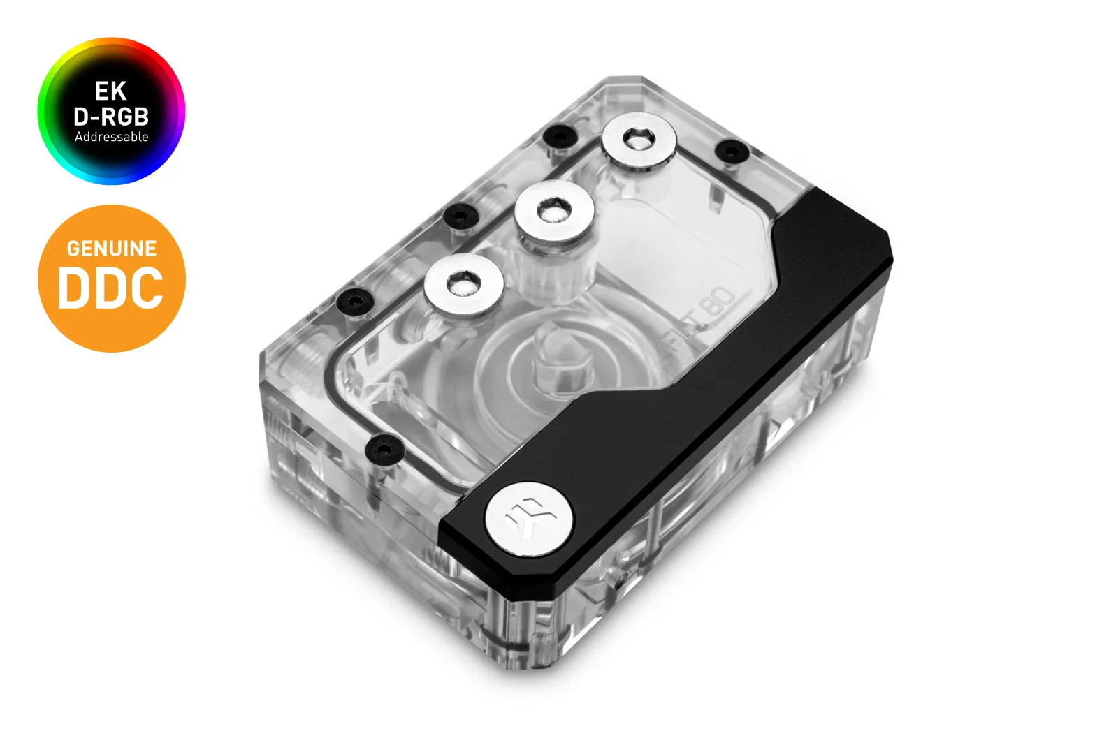 EKWB EK-Quantum Kinetic FLT 80 DDC PWM D-RGB - acrylic, pump (transparent, reservoir/pump combo)