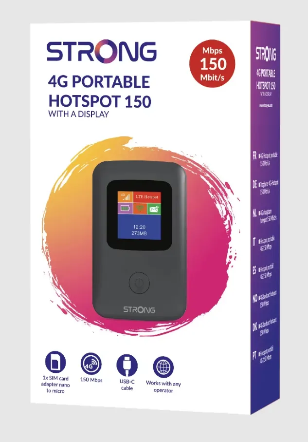 STRONG 4G MiFi 150CD - Mobile Hotspot, Black