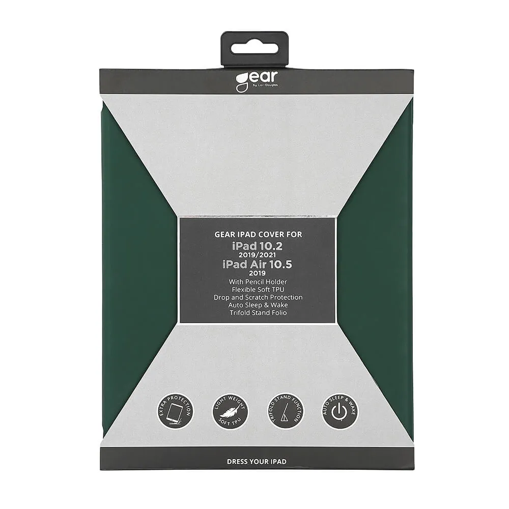 GEAR Tablet Cover Soft Touch Green iPad 10.2" 19/20/21 &amp; iPad Air 10.5" 2019
