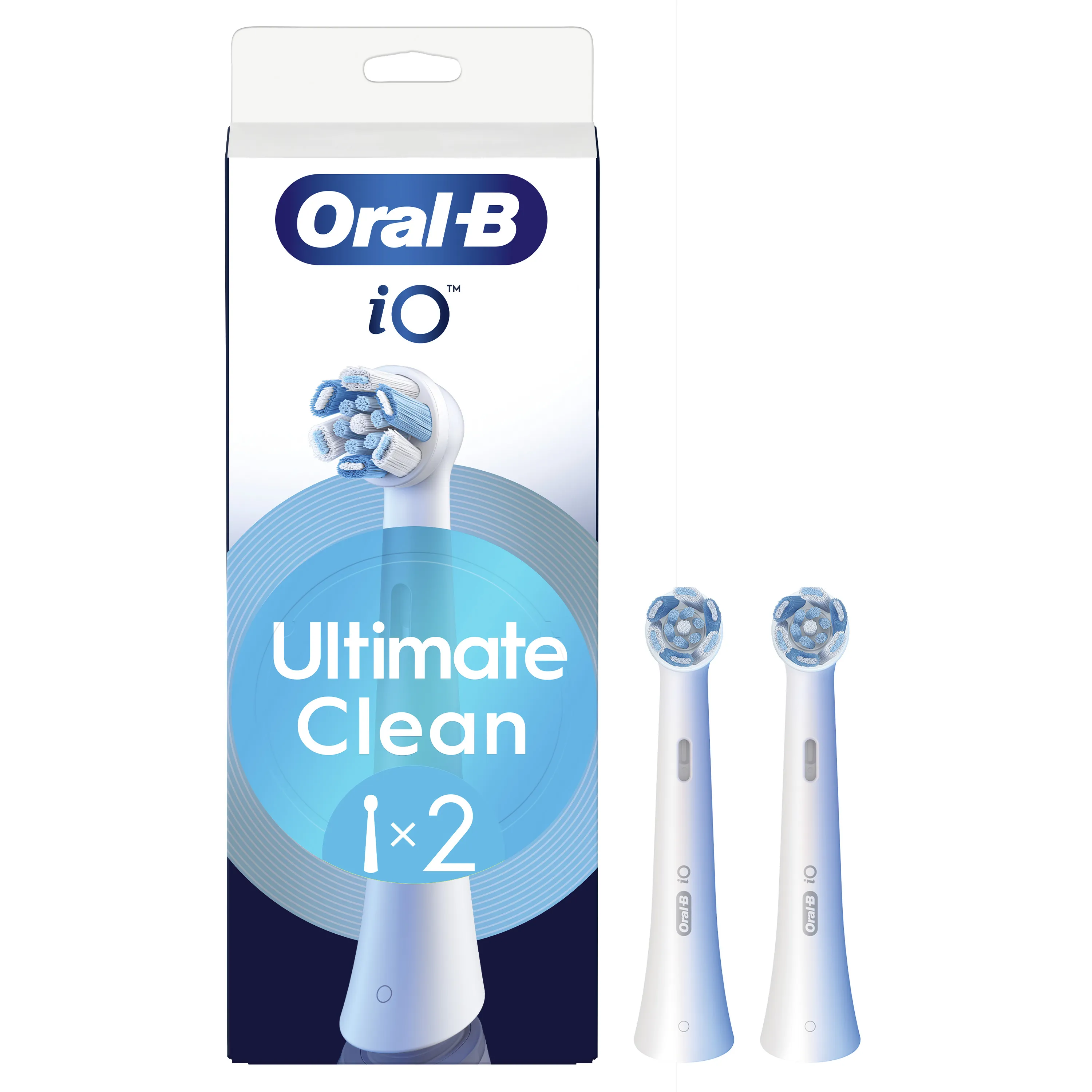 Oral-B iO Ultimate Clean Hammasharjan vaihtopää, 2 kpl, Valkoinen