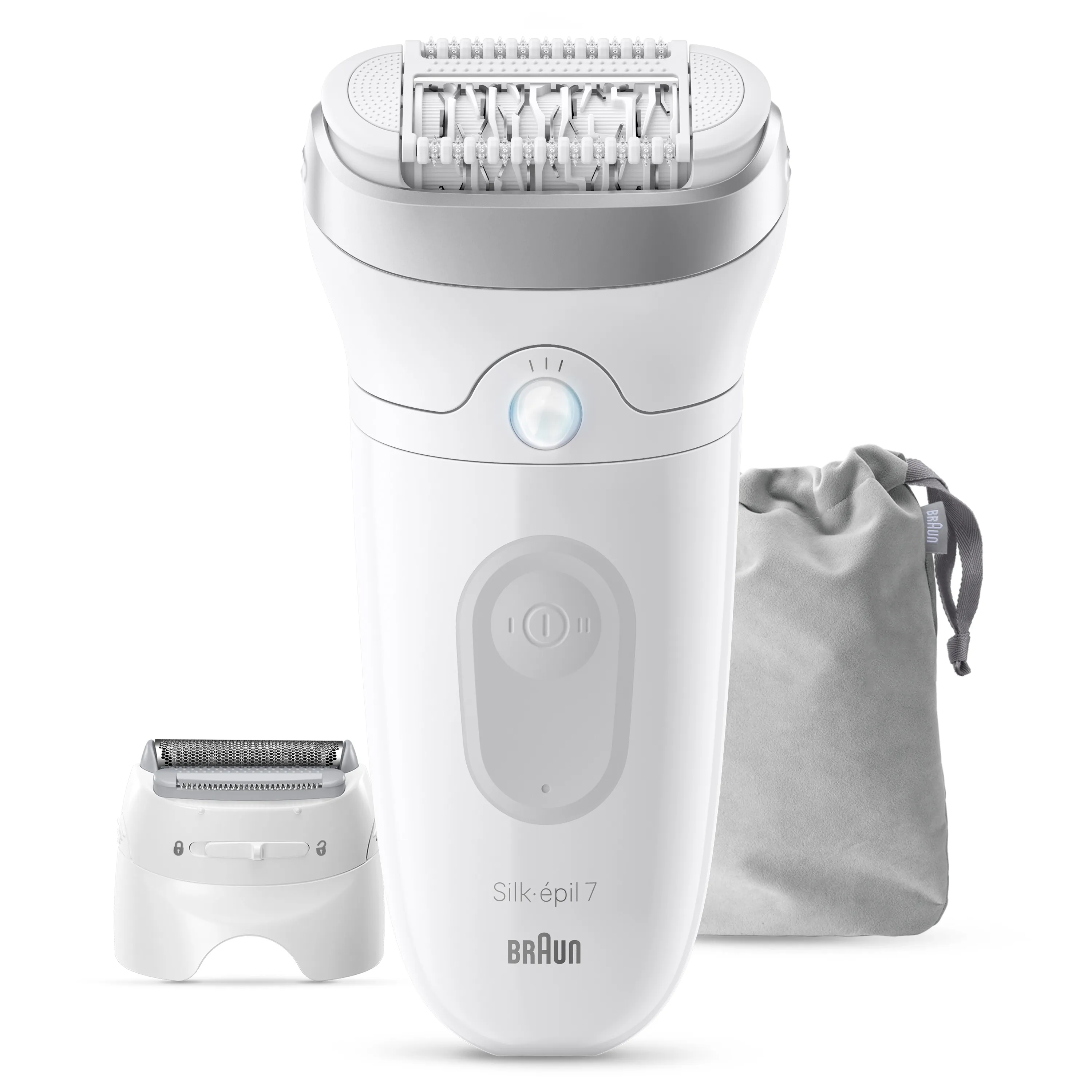 Braun Silk&middot;&eacute;pil 7 7-041 Wet &amp; Dry - epilator, silver/white
