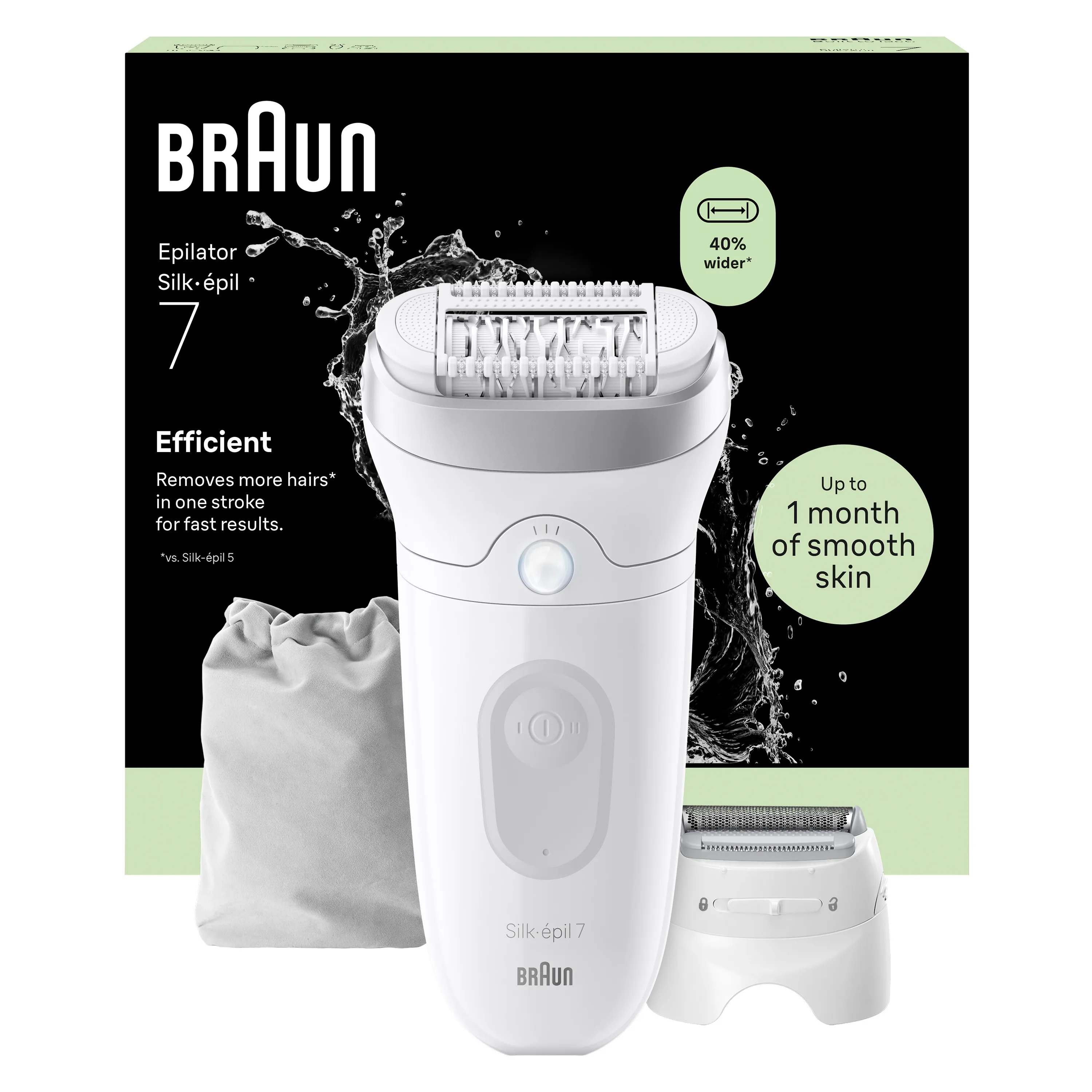 Braun Silk&middot;&eacute;pil 7 7-041 Wet &amp; Dry - epilator, silver/white