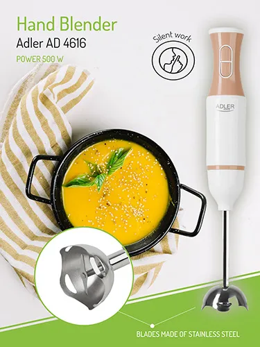 Adler AD 4616 500 W -sauvasekoitin, valkoinen